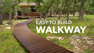 Easy DIY Wooden Walkway  Path To My Outdoor Kitchen  Part 10 [upl. by Fugate927]