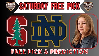 Stanford vs Notre Dame  College Football Free Pick Saturday 101224  Picks And Parlays [upl. by Metzger402]