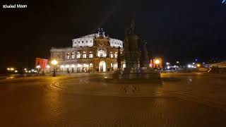 Dresden City Old Town Walking in the evening [upl. by Kcitrap]