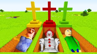 Minecraft  DO NOT CHOOSE THE WRONG GRAVEHELLO NEIGHBOR BALDI PENNYWISEPS4XboxOnePEMCPE [upl. by Nnyroc]