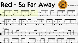 Red  So Far Away drum score [upl. by Nairim]