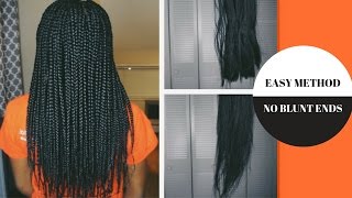 HOW TO FEATHER  TAPER ENDS OF BRAIDING HAIR [upl. by Nylesoj]