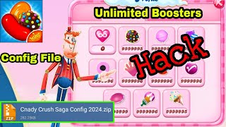 Candy Crush Saga Hack 2024  Config File Unlimited Boosters  Facebook Connect [upl. by Muraida]