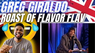 🇬🇧BRIT Reacts To GREG GIRALDO  ROAST OF FLAVOR FLAV [upl. by Adnat678]