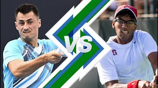 Bernard Tomic vs Nishesh Basavareddy  TIBURON 2024 [upl. by Dnalevelc679]