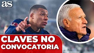 POSIBLES MOTIVOS de la NO CONVOCATORIA de MBAPPÉ con FRANCIA [upl. by Grodin]