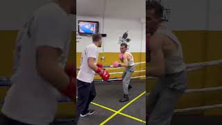 EL BOXEADOR SE METE CON EL ENTRENADOR🥊😡⚔️boxeo sparring venganza provocacion boxeador fyp [upl. by Alleynad]