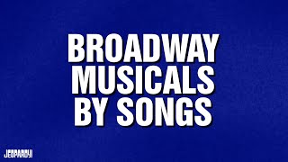 Broadway Musicals by Song  Category  JEOPARDY [upl. by Galitea942]