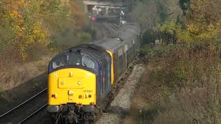 HD ROG 37800 is seen powering away from Droitwich Spa working 5Q94 Wolverton to Long Marston [upl. by Enyar115]