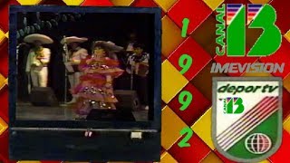 Canal 13 Imevision TV Azteca deporTV y 3 comerciales 1992 México [upl. by Chauncey]