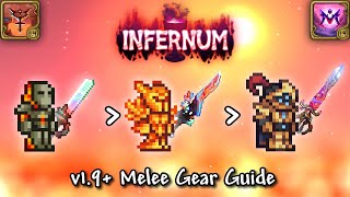 Calamity Infernum Mode Melee Gear Progression Guide Terraria v144 [upl. by Yesllek]