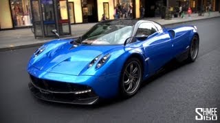 Arab Pagani Huayra on the road in London  Driving Clips [upl. by Ennove379]