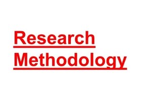 RESEARCH METHODOLOGY [upl. by Aremihc]