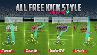 All Types of Free Kick in eFootball 2025 Mobile  Tutorial [upl. by Eelymmij]