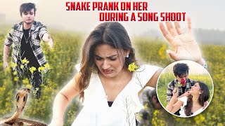 SNAKE PRANK on Tanya  During A Song Shoot  tanshivlogs [upl. by Oht]