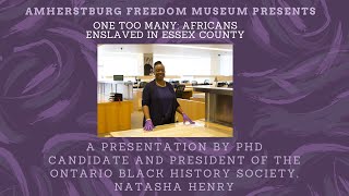 One Too Many Africans Enslaved in Essex County” Presented by Natasha Henry [upl. by Alexander]