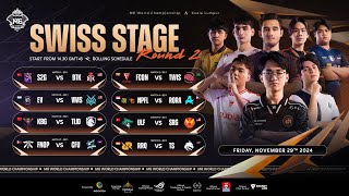 LIVE 🔴  MLBB M6 World Championship  Swiss Stage Day 2 [upl. by Rimaa]