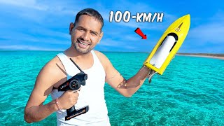 Fastest RC Boat  100kmh  Really Crazy [upl. by Shulman457]