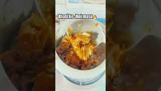 khasi ko jhol masu🔥🫠yummy food spicy nepalifood subscribe fyp [upl. by Nailij]