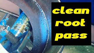 Welding for beginners 6g Pipe Welding Test 6010 Root Pass  clean root pass amp weld hot pass [upl. by Nevaj]