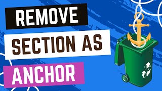 How To Remove A Section As Anchor In Wix [upl. by Selemas]