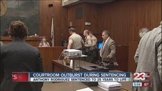 Courtroom outburst during sentencing [upl. by Aihsenrad]