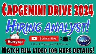 Capgemini Off Campus Drive for 2025 Batch – Hiring Process Eligibility Criteria and Test Pattern [upl. by Calv]