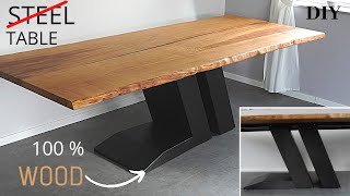 Epoxy Table DIYTisch selber bauenEichentischTischbeine selber bauenDining TableEsstisch [upl. by Ocnarf]