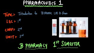 Introduction To Biphasic Liquid Dosage Form  Pharmaceutics 1  B PHARMACY 1ST SEMESTER ✅ 2024 [upl. by Weinstock]