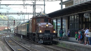 Ce 68quot 14253 mit dem Erlebniszug San Gottardo in Erstfeld [upl. by Clemens177]