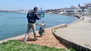 ALCATRAZ plein air OIL PAINTING with Tim Horn [upl. by Hallette957]