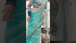 Beautiful trinding net saree collection 😍 saree shortsfeed music cr7 ytshorts sareecollection [upl. by Erinn292]