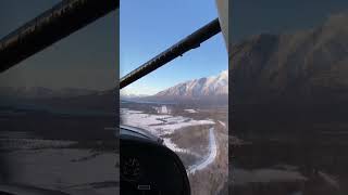 Gravel strip landing in bush Alaska [upl. by Ellennod]