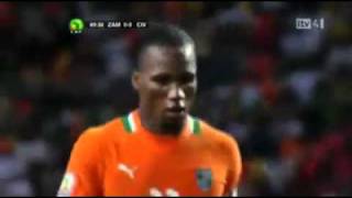 Penalty raté de Didier DROGBA Vs Zambie Finale CAN 2012 [upl. by Daune607]