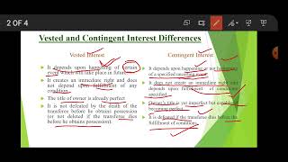 Differences between Vested and Contingent Interest [upl. by Royden]