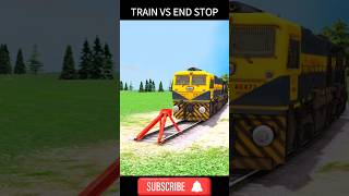 Train vs End Stops  Train Crash on End Stops Bumpy Railroad train [upl. by Russom]