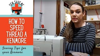 How to Thread a Vintage Kenmore Sewing Machine FAST [upl. by Dupre]