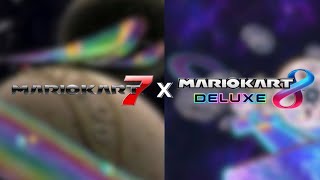 MK8DX 3DS Rainbow RoadMK7 Rainbow Road played at the same time [upl. by Ettenna90]