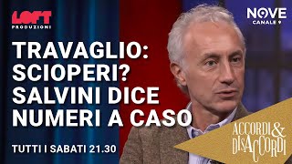 Travaglio Scioperi Salvini dice numeri a caso [upl. by Hinckley]