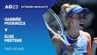 Garbiñe Muguruza v Elise Mertens Extended Highlights  Australian Open 2023 First Round [upl. by Elodea]