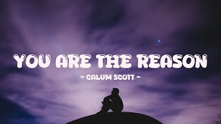 Calum Scott  You Are The Reason Lyrics [upl. by Dnomhcir]