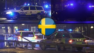 EU Göteborg 2017 Swedish Police Large VIP Escort [upl. by Hopper]