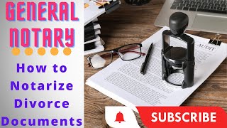 How to notarize a Divorce packet for beginners General Notary Documents [upl. by Robbi]