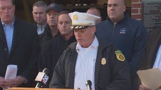 Press Conference Worcester Fire Department Gives Update On Lowell Street Fire [upl. by Damalus]