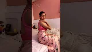 Anveshi Jain Live In Pink Saree 🔥 [upl. by Sonni]