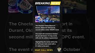 The Choctaw Casino amp Resort in will host it’s second milliondollar WSOPC event poker casino fyp [upl. by Rebliw]