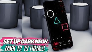 New SetUp Tema xiaomi Miui 12 dan Miui 13  Mantap Dark Neon Themes Redmi amp Poco [upl. by Jeramie]