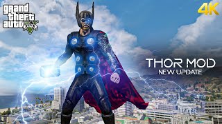 GTA 5  Thor Mod New Animation and Ability Update [upl. by Adahs]