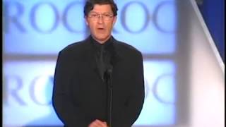 Robbie Robertson inducts Eric Clapton Rock and Roll Hall of Fame inductions 2000 [upl. by Karol]