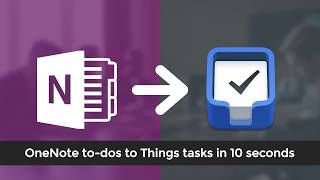 OneNote to Things 3 Integration  Todos [upl. by Hayse845]